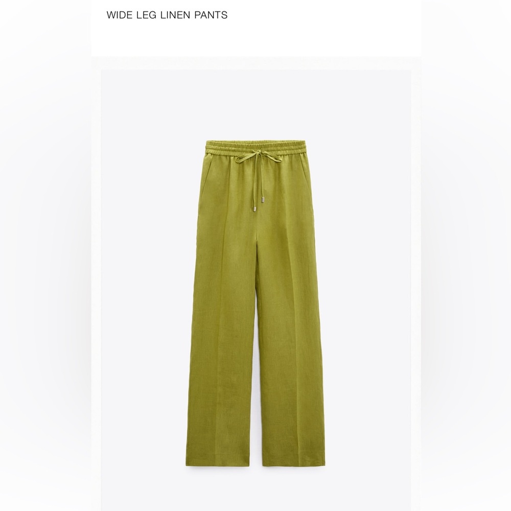 Zara wide leg linen pant